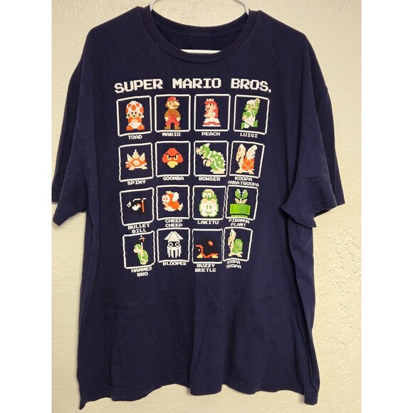 Super Mario Bros Characters T-Shirt 2X - Picture 1 of 4